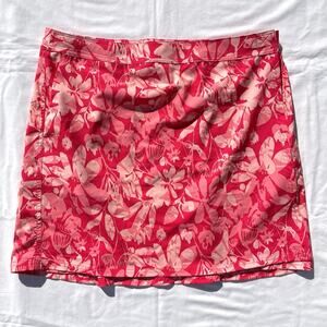 Rip Skirt Hawaii Length 2 Red Tropical Print Womens XL Wrap